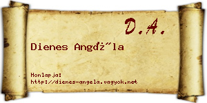 Dienes Angéla névjegykártya